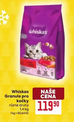 Billa Whiskas Granule pro kočky nabídka