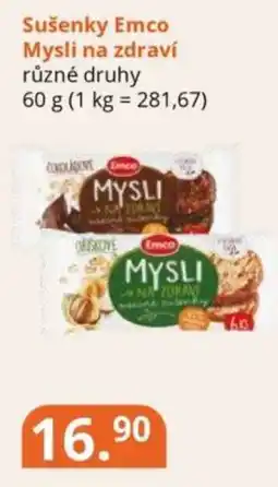 Potraviny CZ Sušenky Emco Mysli na zdraví nabídka