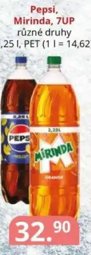 Potraviny CZ Pepsi, Mirinda, 7UP nabídka