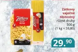 Potraviny CZ Zátkovy vaječné těstoviny nabídka