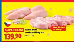Lidl Kuřecí prsní a stehenní řízky mix nabídka