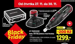 Lidl Parkside sada s 12v aku jemnou vrtací bruskou nabídka