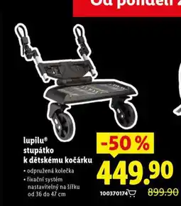 Lidl Lupilu stupátko k dětskému kočárku nabídka