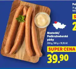 Lidl Podkrušnohorské párky nabídka
