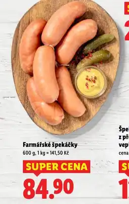 Lidl Farmářské špekáčky nabídka