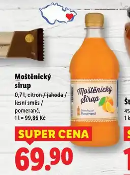 Lidl Moštěnický sirup nabídka