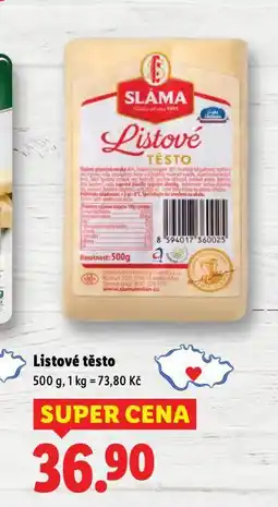 Lidl Listové těsto nabídka