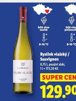 Lidl Ryzlink vlašský nabídka