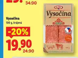 Lidl Vysočina nabídka