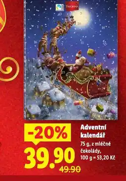 Lidl Adventní kalendář nabídka