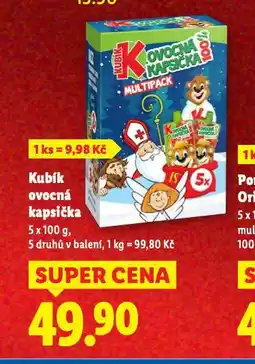Lidl Kubík ovocná kapsička nabídka