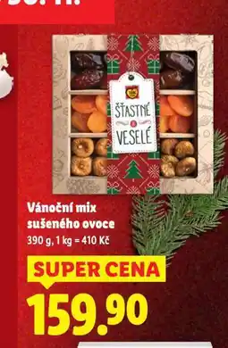 Lidl Vánoční mix sušeného ovoce nabídka