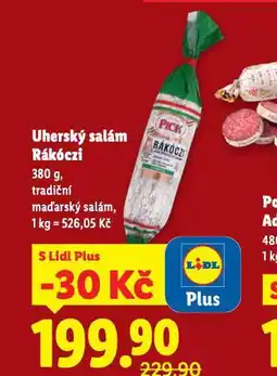 Lidl Uherský salám rákóczi nabídka