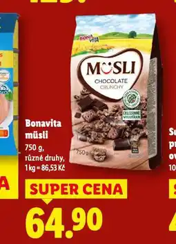 Lidl Bonavita müsli nabídka