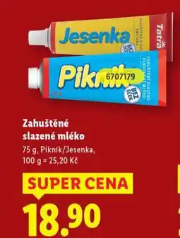 Lidl Zahuštěné slazené mléko nabídka