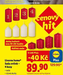 Lidl Livarno home sada svíček nabídka