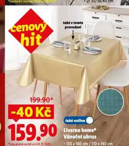 Lidl Livarno home vánoční ubrus nabídka