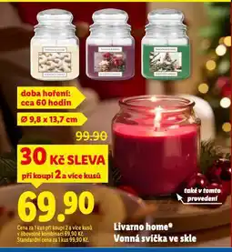 Lidl Livarno home vonná svíčka ve skle nabídka