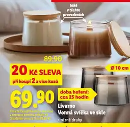 Lidl Livarno vonná svíčka ve skle nabídka