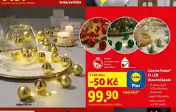Lidl Livarno home led vánoční koule nabídka