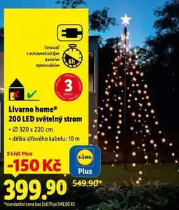 Lidl Livarno home led světelný strom nabídka
