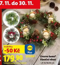 Lidl Livarno home vánoční věnec nabídka