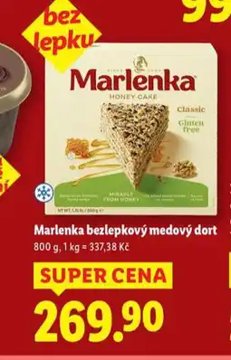 Lidl Marlenka bezlepkový medový dort nabídka