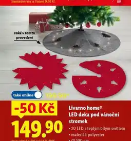 Lidl Livarno home led deka pod vánoční stromek nabídka