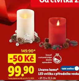 Lidl Livarno home led svíčka nabídka