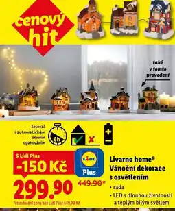 Lidl Livarno home vánoční dekorace s osvětlením nabídka