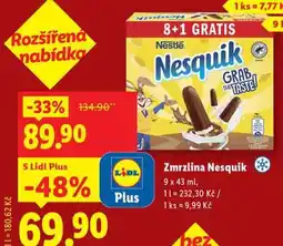 Lidl Zmrzlina nesquik nabídka
