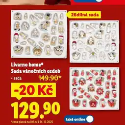 Lidl Livarno home sada vánočních ozdob nabídka