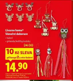 Lidl Livarno home vánoční dekorace nabídka