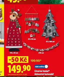 Lidl Livarno home adventní kalendář nabídka