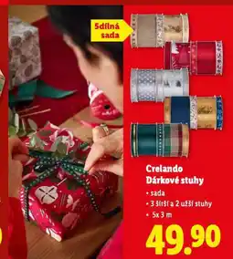 Lidl Crelando dárkové stuhy nabídka