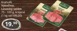 Potraviny CZ Krahulik Vysočina, Lovecký salám nabídka