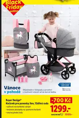 Lidl Bayer Design® Kočárek pro panenky Xeo, 12dílná sada nabídka