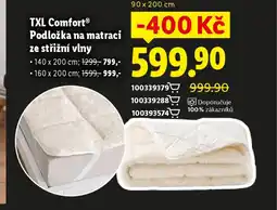 Lidl TXL ComfortⓇ Podložka na matraci ze střižní vlny nabídka