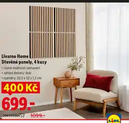 Lidl Livarno Home Dřevěné panely, 4 kusy nabídka