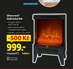 Lidl SilvercrestⓇ Elektrický krb nabídka