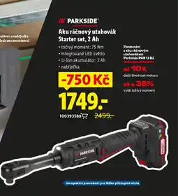 Lidl III PARKSIDE® Aku ráčnový utahovák Starter set, 2 Ah nabídka