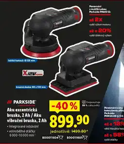 Lidl III PARKSIDE Aku excentrická bruska, 2 Ah/ Aku vibrační bruska, 2 Ah nabídka