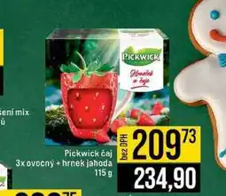 Jip Pickwick čaj 3x ovocný + hrnek jahoda 115 g nabídka