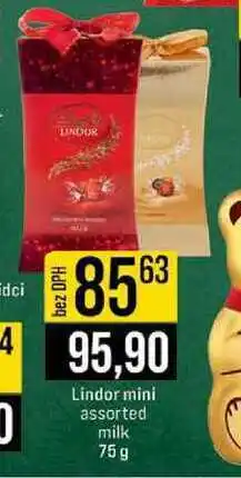 Jip Lindor mini assorted milk 75g nabídka