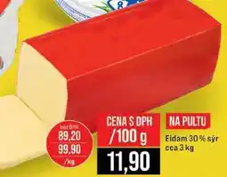 Jip Eidam 30% sýr cca 3 kg 100g nabídka