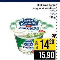 Jip Mlékárna Kunín zakysaná smetana 12 % 15% 190 g nabídka