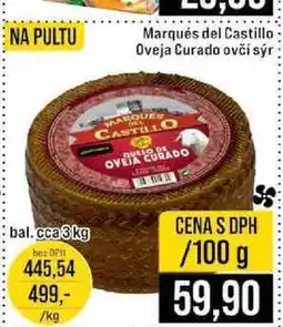 Jip Marqués del Castillo Oveja Curado ovčí sýr 100g nabídka