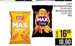 Jip Lay's Max Deep Cut chips různé druhy Max Strong chips různé druhy 55g nabídka