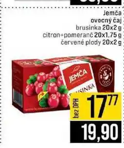 Jip Jemča ovocný čaj brusinka 20x2 g citron+pomeranč 20x1,75 g červené plody 20x2g nabídka