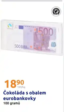 Action Čokoláda s obalem eurobankovky nabídka
